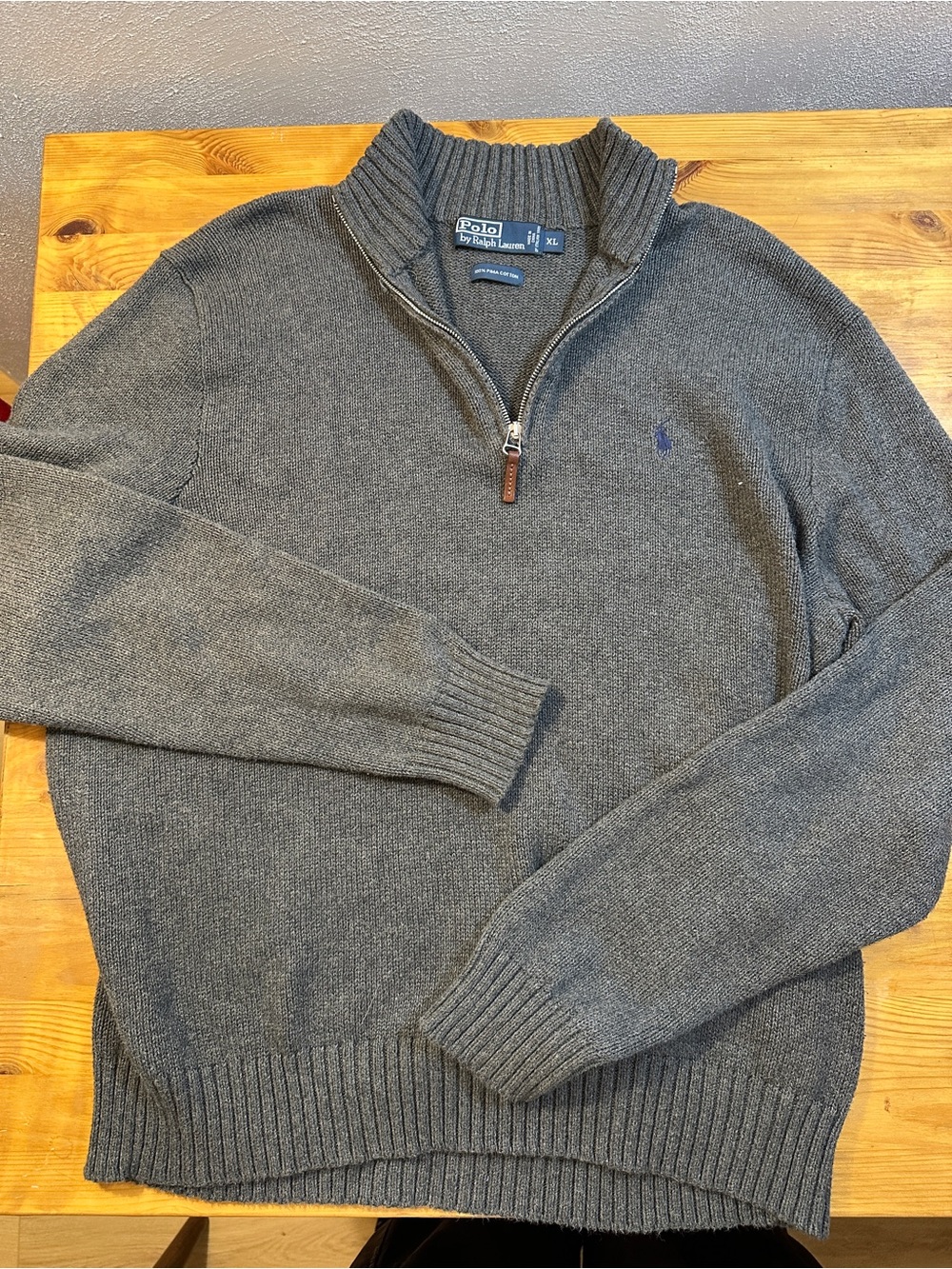 Polo by Ralph Lauren Men's Gray Half-Zip Sweater XL